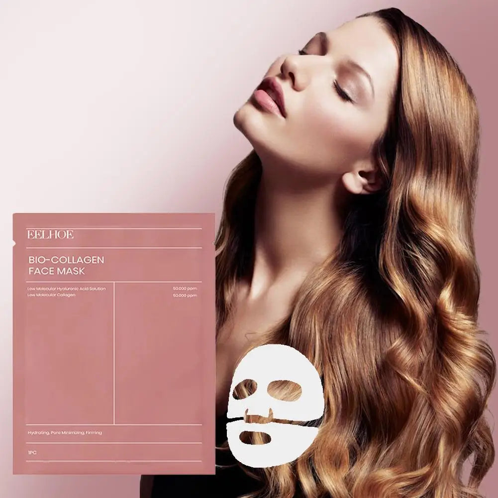 10Pcs Collagen Face Mask Moisturizing Oil-Control Brightening Skincare Hydrating Shrink Pores Sheet Mask Beauty Skin Care