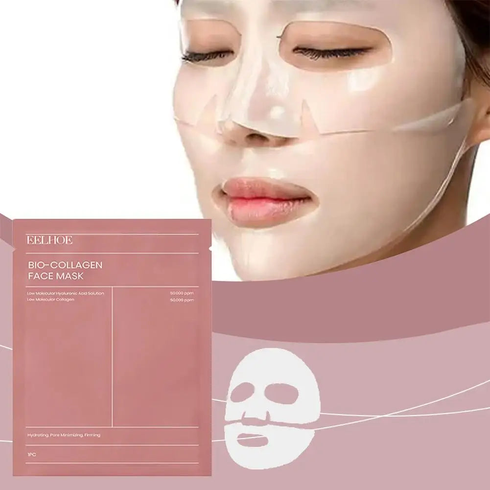 10Pcs Collagen Face Mask Moisturizing Oil-Control Brightening Skincare Hydrating Shrink Pores Sheet Mask Beauty Skin Care