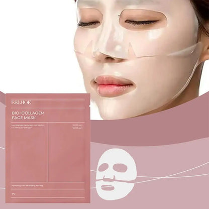 10Pcs Collagen Face Mask Moisturizing Oil-Control Brightening Skincare Hydrating Shrink Pores Sheet Mask Beauty Skin Care